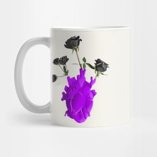 black rose heart Mug